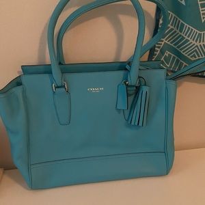 Blue Large Coach Handbag Tote